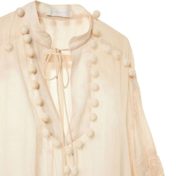 Zimmermann Lyre Trim Ramie Mini Dress - Picture 8 of 15